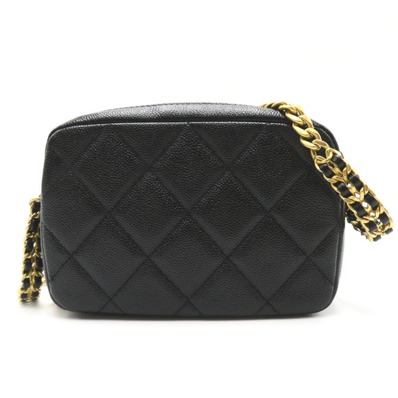 Chanel Black Chain Bag Caviar Shoulder Skin - Picture 1 of 10